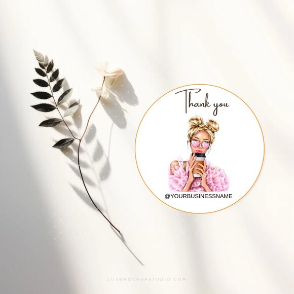 500 Custom Thank You Stickers Labels size 2" Finish Gloss - Picture 4 of 4